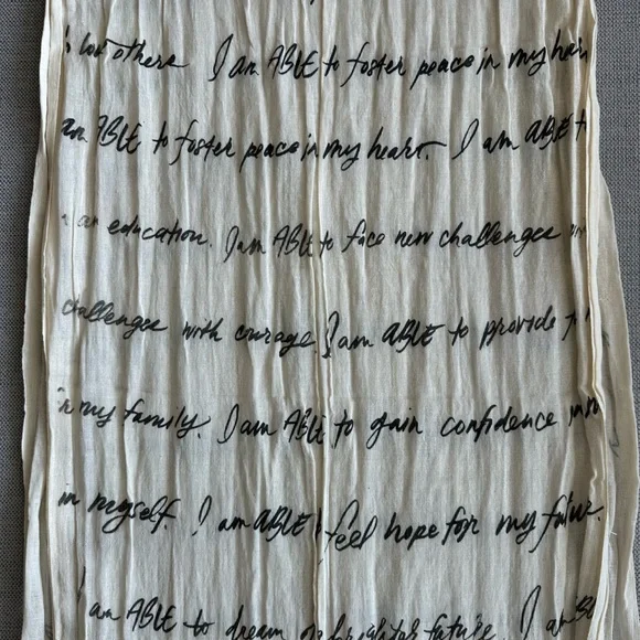 Script Print Fabric - Picture 1 of 2
